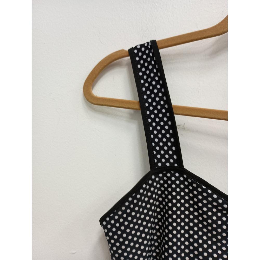 The Limited VTG Y2K Babydoll Tank Top Womens Medium Black White Polka Dot Pin Up - Picture 4 of 12